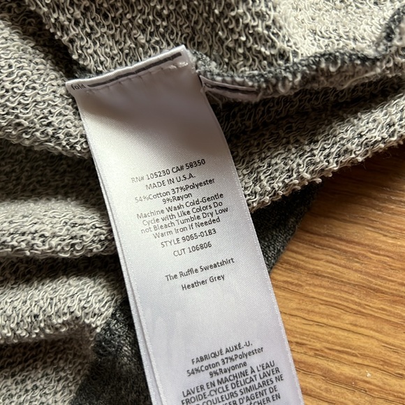 Current Elliot Grey Ruffle Sweater - Picture 5 of 5